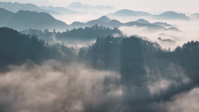 4K  连绵起伏的中国水墨江山2