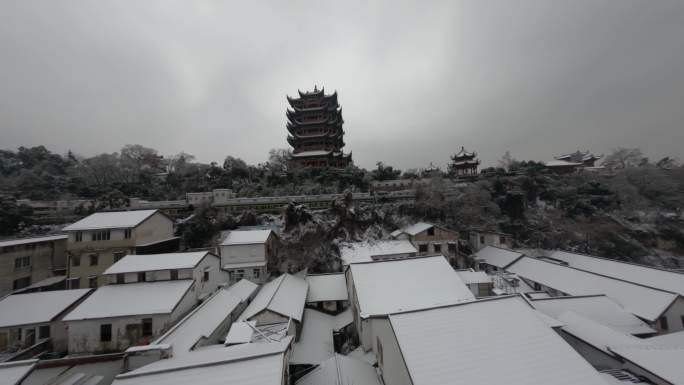 【fpv】穿越武汉地标黄鹤楼雪景