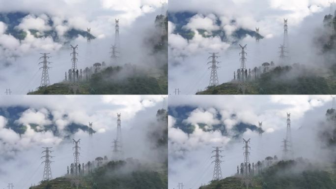 石棉贡嘎山云雾仙境雪山