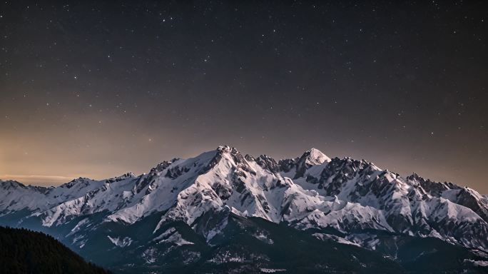 唯美银河夜空高山视频素材