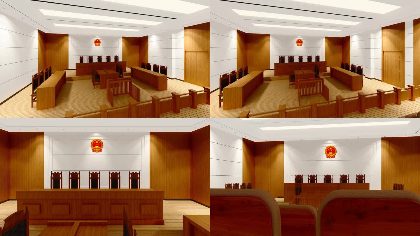法院和法庭室内空镜头视频