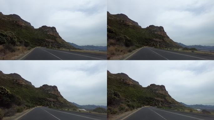 沿着落基山脉的海岸线铺设的道路，开普敦，南非。观点