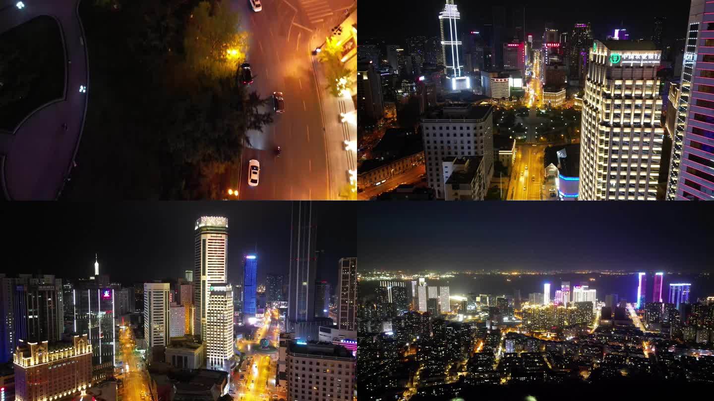 大连城市夜景4K航拍