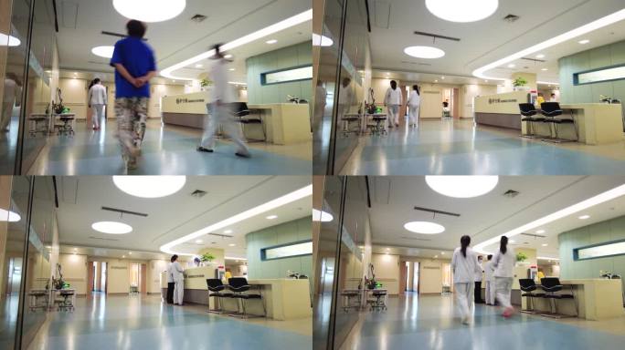 住院部医院医生和病人人流延时摄影