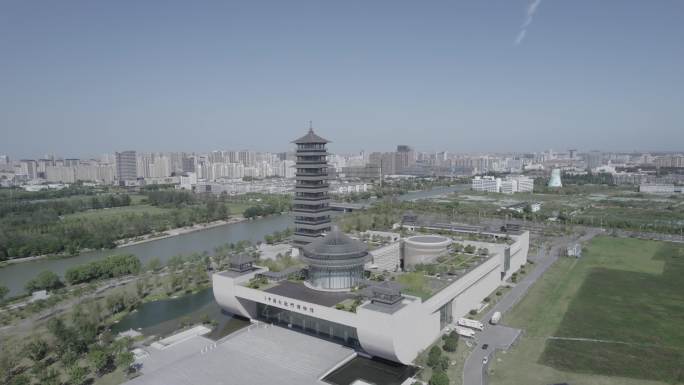4K DLOG航拍扬州中国大运河博物馆
