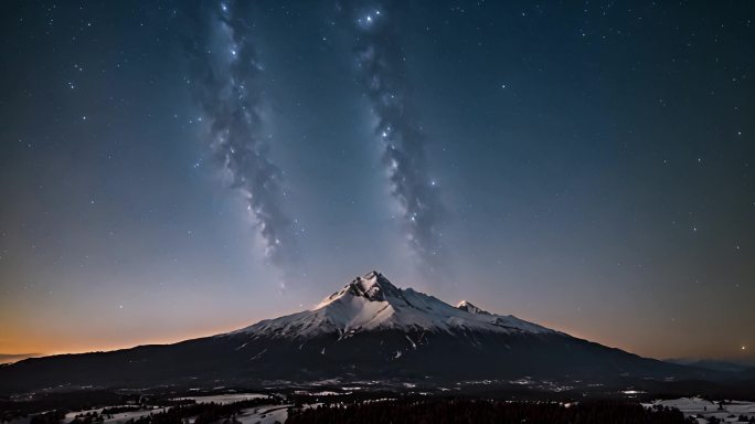 唯美银河高山视频素材