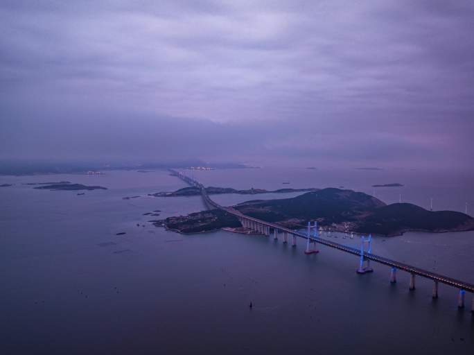 福建平潭大桥蓝调延时