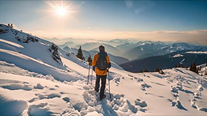 远眺雪山