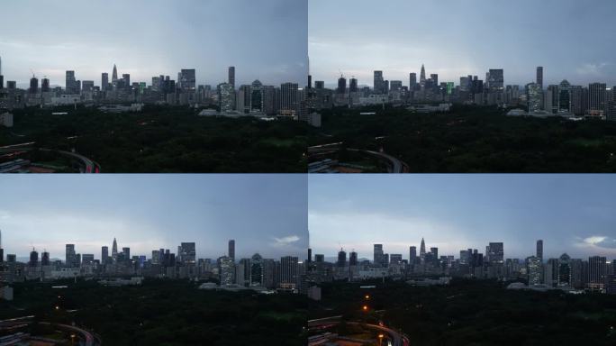 深圳春笋傍晚雨天闪电延时空镜