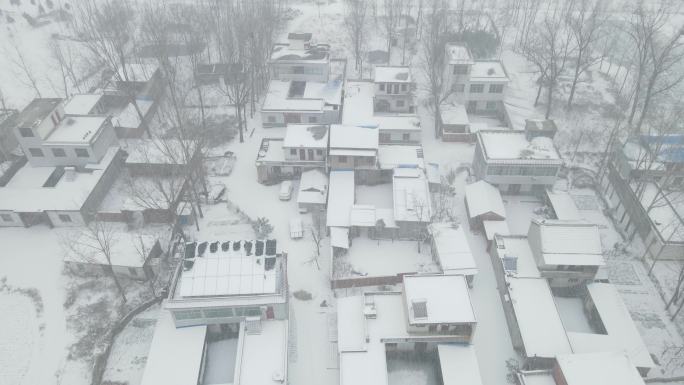 河南农村冬天下雪房屋白茫茫一片5