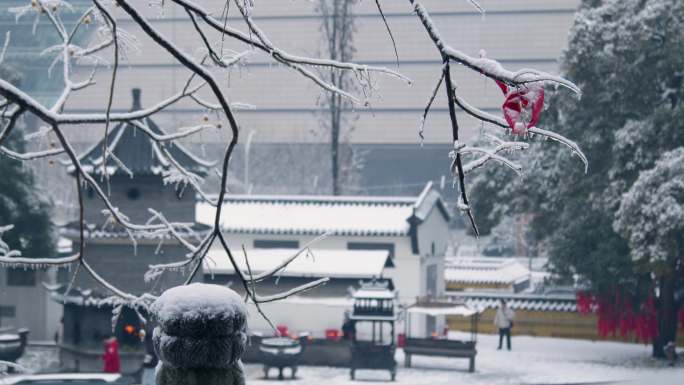 寺庙（宝通禅寺）一组雪天写意镜头