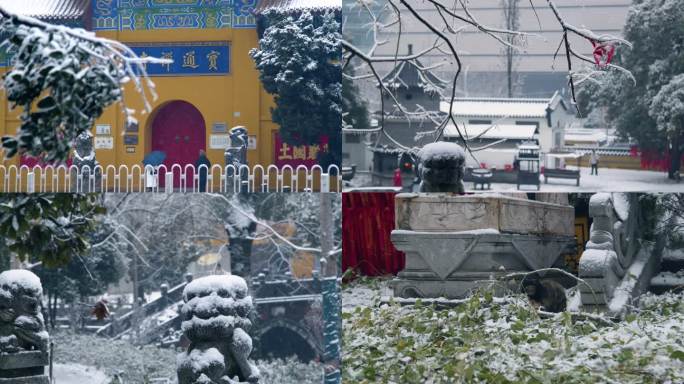 寺庙（宝通禅寺）一组雪天写意镜头