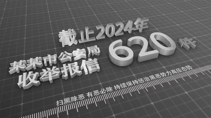 公安警察扫黑除恶数据AE模板