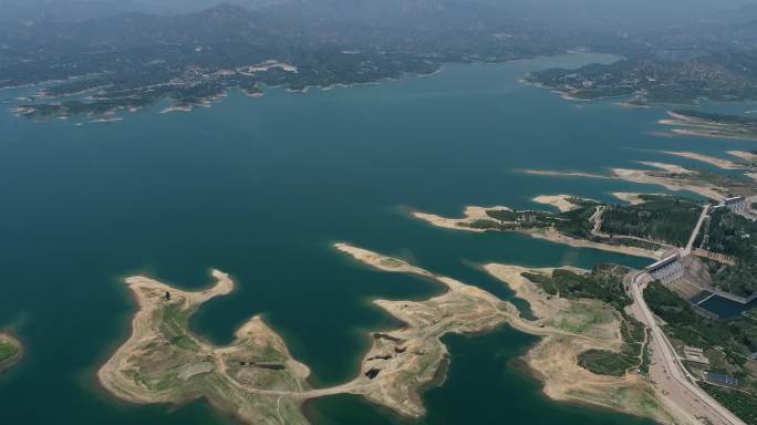 水资源 北方水库 小岛 小树岗南水库航拍