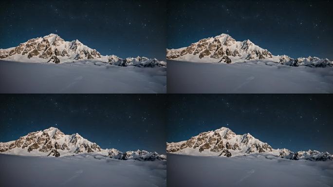 唯美银河夜空高山视频素材