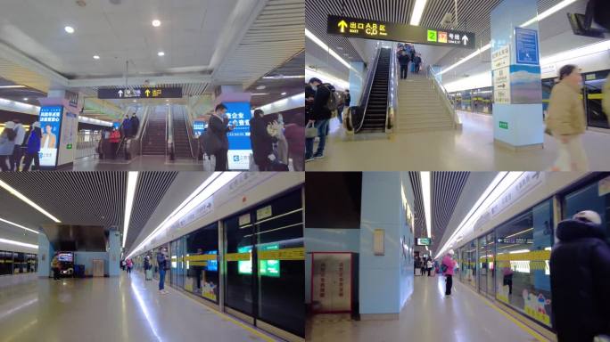 上海城市地铁人流视频素材90