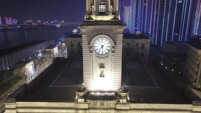 江汉关夜景航拍