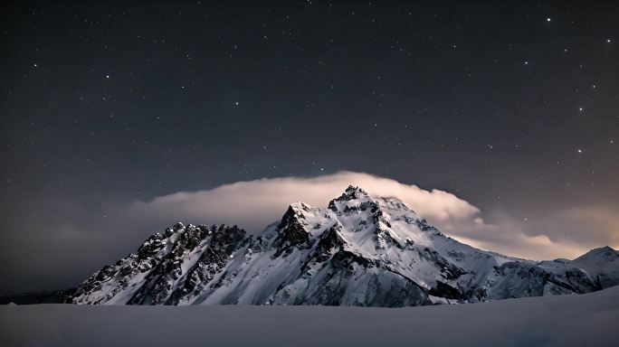 唯美银河夜空高山视频素材