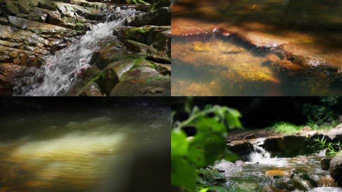 河流溪水山泉流水自然生态