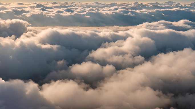 高空云海 云海l流动 云层