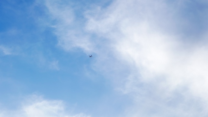 飞机在天空中飞行