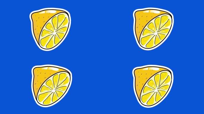 孤立的半柠檬动画