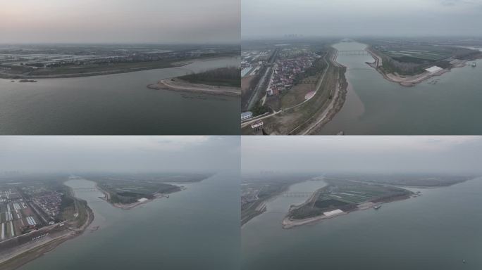 荆州南水北调引江济汉江汉运河与长江交汇处