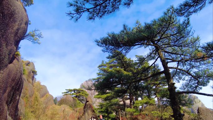 黄山风景区壮观山顶云海延时唯美风景视频素