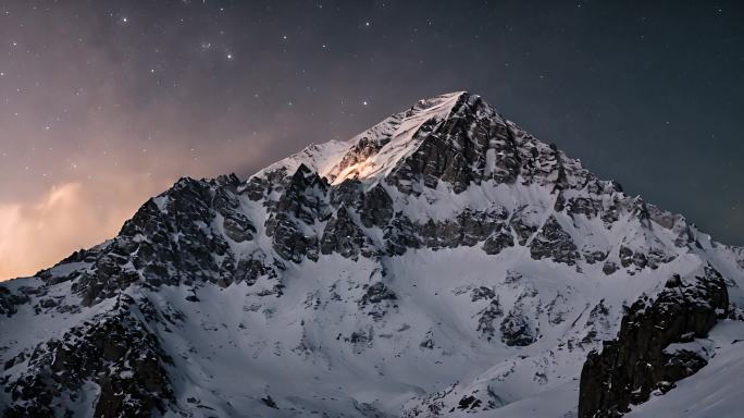 唯美银河夜空高山视频素材