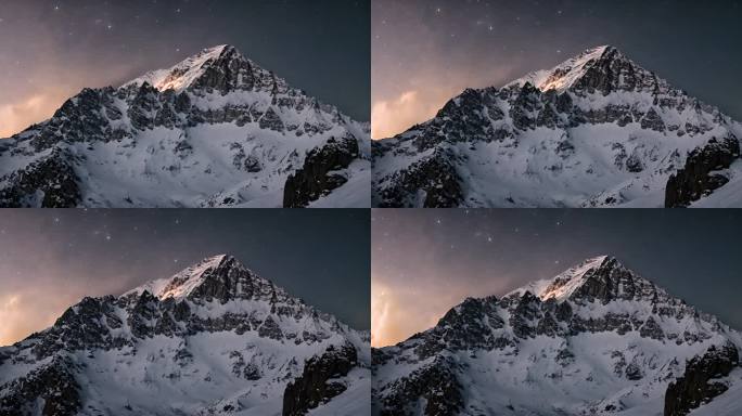 唯美银河夜空高山视频素材