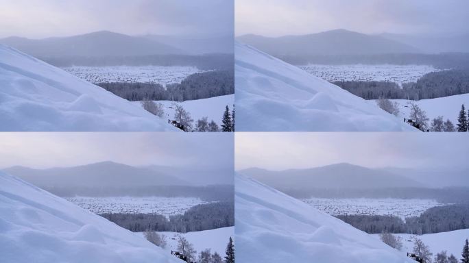 唯美雪景 下雪空镜