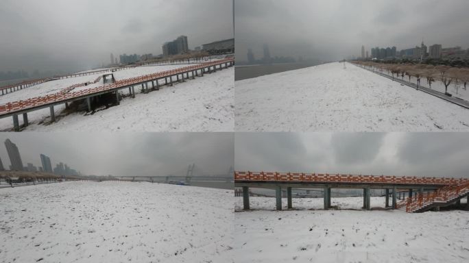 【fpv】穿越武汉汉口江滩雪景2