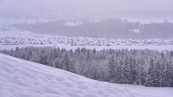 唯美雪景 下雪空镜