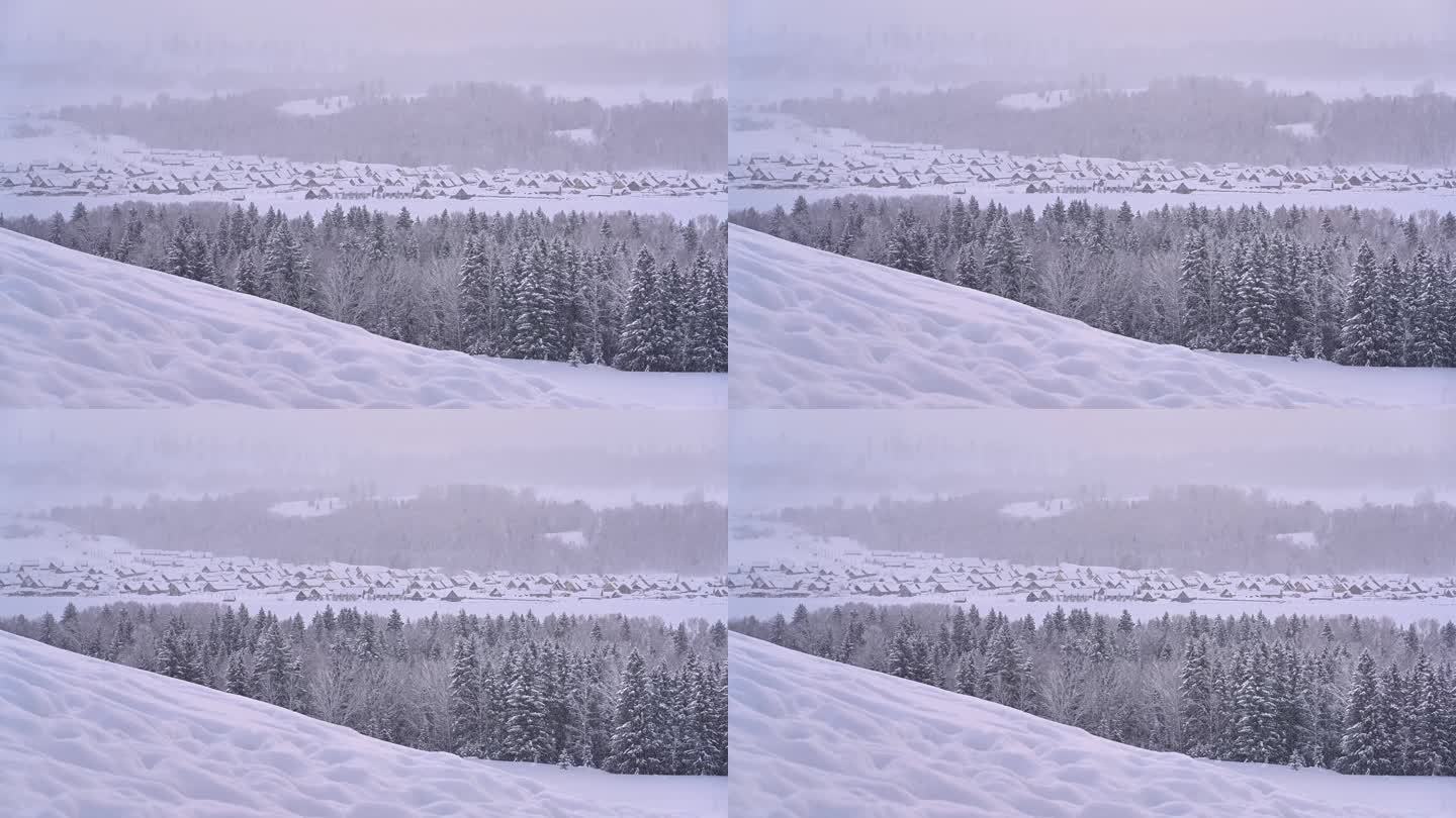 唯美雪景 下雪空镜