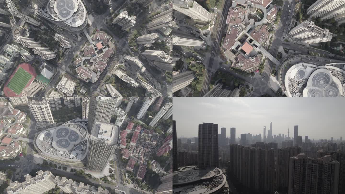 上海北外滩瑞虹新城商圈航拍素材