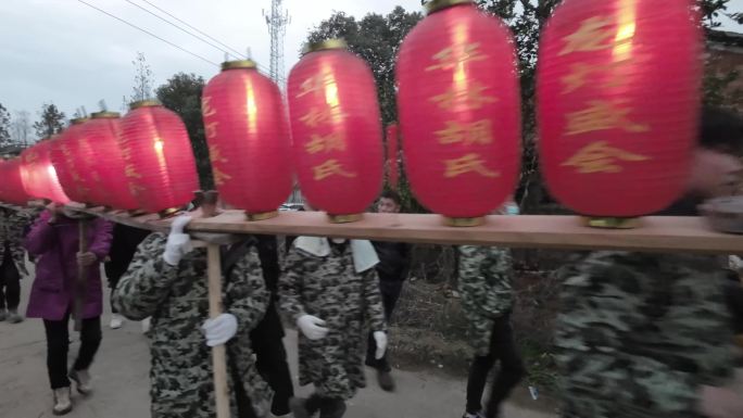 中国南方新年板凳龙年俗活动