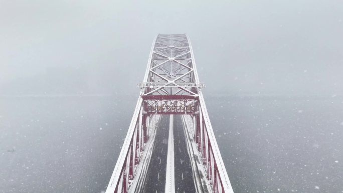株洲清水塘大桥雪景