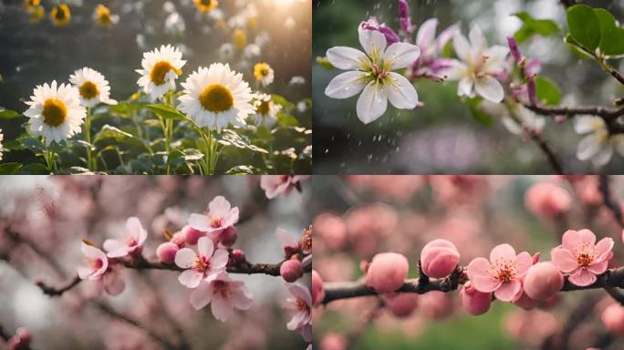 春天春分绿芽春暖花开鸟语花香万物复苏生机