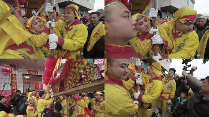 中国南方新年板凳龙年俗活动