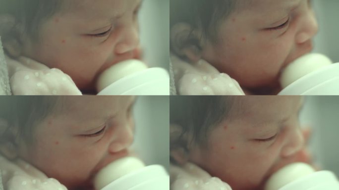 母乳，C/U婴儿国外外国人视频素材