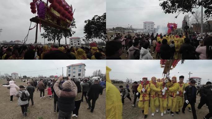 中国南方新年板凳龙年俗活动