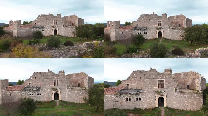 航拍摄影揭示了蒙托尔城堡的残余遗迹
