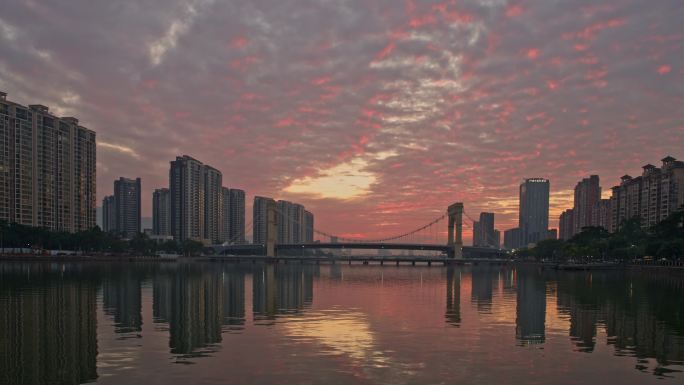 珠海香山桥火烧云延时