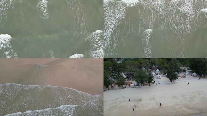 深圳大鹏杨梅坑海边营地航拍