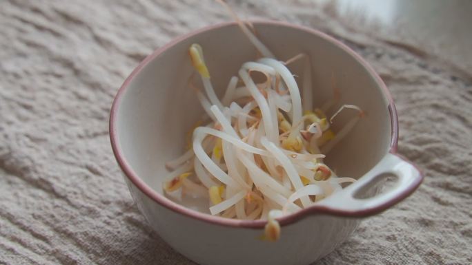 减脂早餐美食制作低卡饮食豆芽鸡蛋羹