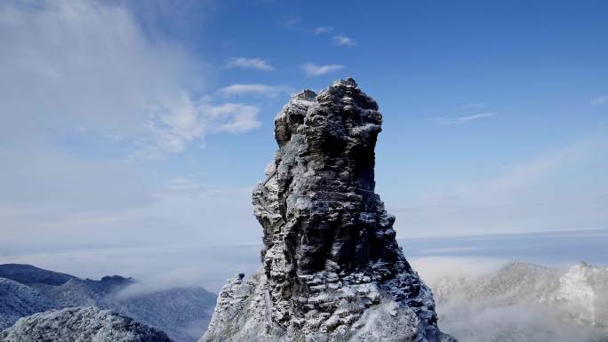 梵净山金顶雪景仙境