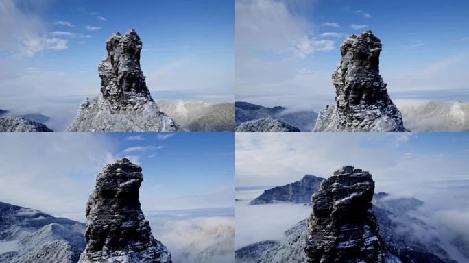 梵净山金顶雪景仙境