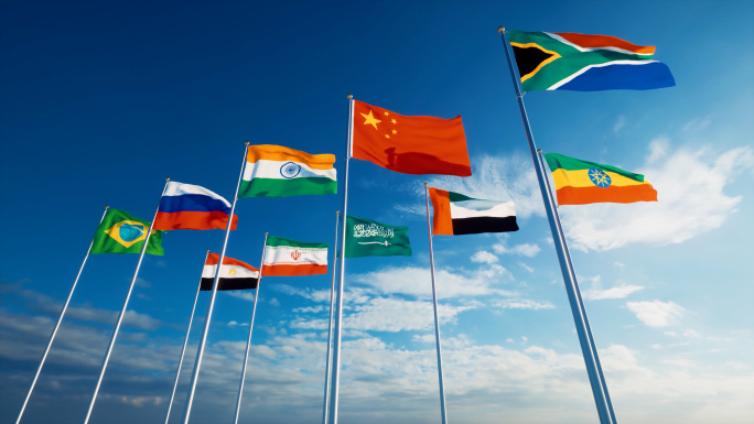 最新金砖国家旗帜BRICS世界新兴市场
