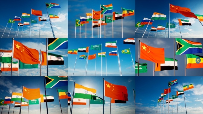 最新金砖国家旗帜BRICS世界新兴市场