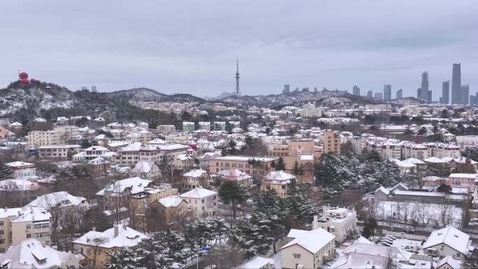 青岛雪景老市府-7